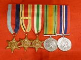 Group of 5 Medals for Soldier of the 1st Army Group;  1939-45 Star, Africa Star with  1st Army Bar. Italy Star, Defence Medal, War Medal