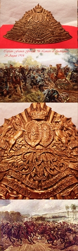 A Fine & Original Chapka Plate for the 9th Royal Lancers WW1 Issue