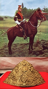 A Good Victorian Fifth Royal Irish Lancers Tchapka Helmet Plate