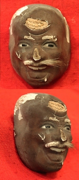 An Antque Edo Period Men-Netsuke of a Noh Mask for Sagemono