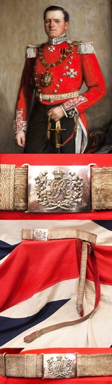 A Superb, Victorian, Scottish Lord Lieutenant's Belt Plate and Silver Bullion, Belt and Sword Straps. Queen Victoria's Personal Representative in Scotland When She Was Not Available