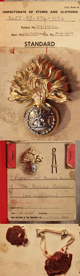 A Unique 'Sealed Pattern' Cap Badge of the Fusilier Brigade 16.9 1966