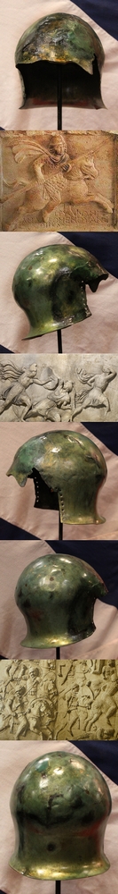 Stunningly Beautiful, Museum Piece. Original Scythian Warrior's Helmet. Made & Used From the 6th Century BC, to The Battles Against Alexander the Great, Until the 3rd Century AD, The Scythian Women Warriors Are Believed To Be The Original Amazons