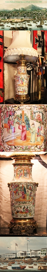 A Beautiful, Large & Most Fabulous Original Antique Ching Dynasty 'Rose Medallion' Canton Export Porcelain Lamp