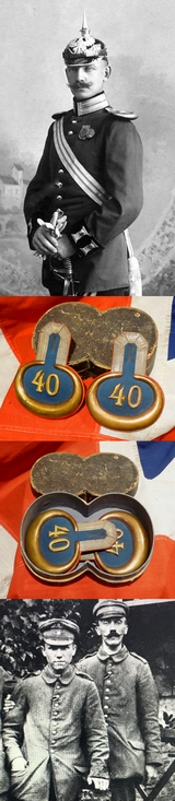 A Very Fine Pair of Cased WW1 Great War Imperial German Epaulettes