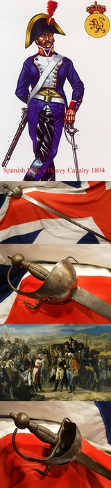 A Most Rarely Seen Napoleonic Wars Heavy Cavalry Sword. A Fabulous 1808 Napoleonic Wars, Spanish Peninsular Campaign Cavalry Sword