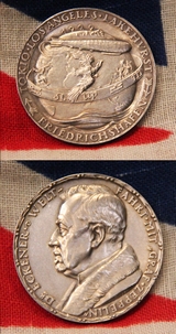 A Rare Karl Goetz Silver Zeppelin World Circumnavigation Medal of 1929