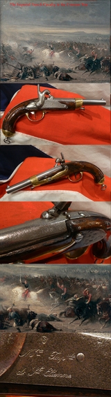 A Very Good M.1822 imperial French, Crimean War Period Cuirassier's Pistol Manufactured at the Imperial Arsenal at St Etienne.