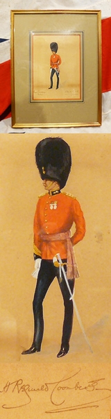 An Original, Beautifully Executed,  Watercolour of a 19th Century Officer Royal Inniskilling Fusiliers