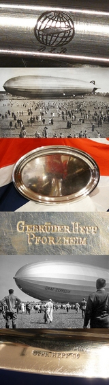 A Most Rare Original, Nazi Deutsche Zeppelin-Reederei Serving Platter From the Graf Zeppelin