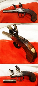 A Good English Box Lock Flintlock Pistol By Garratt of London