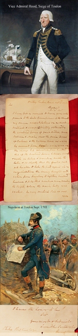 Important & Historical Letter From Vice Admiral Hood Aboard HMS Victory. HMS Victory Became Nelson's Flagship at The Battle of Trafalgar in 1805