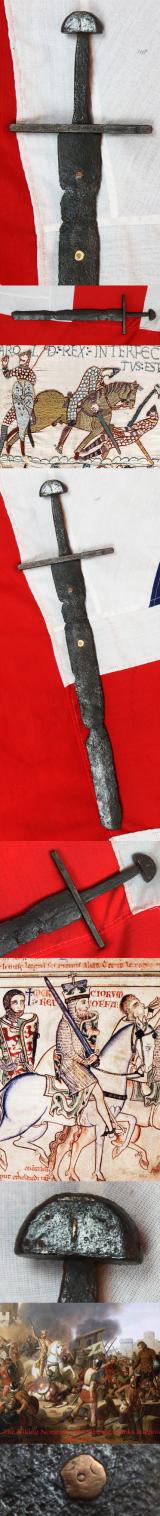 Circa 600 ad  Middle Ages Sword Blade, Re-Hilted Around 1000 Years Ago At The Time of the Norman Invasion in 1066