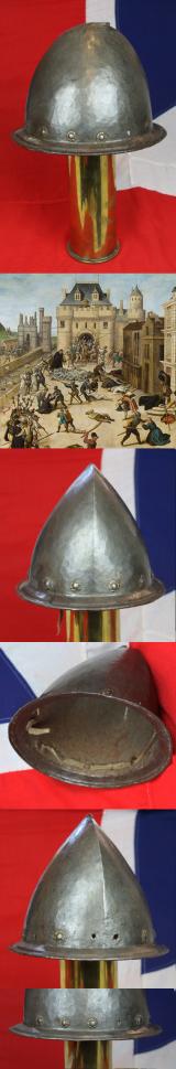 Good Heavy Original Italian Infantry Papal Army Helmet Cabasset c.1570 From The Papal Armoury