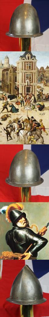 A, Good, Rare, Heavy Plate, Original Italian Vatican Infantry Army Helmet of Pope Urban VIIIth’s Armoury, a Cabasset Helmet 1500’s. As Used By The Cannoneers of the Papal Artillery. Originally Sourced From The Papal Armoury, in The Vatican