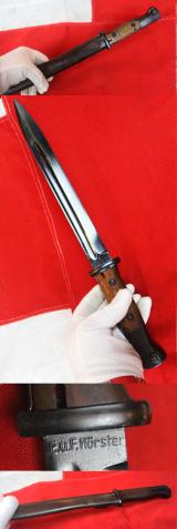 An Excellent German 1940 K98 Bayonet with All Its Original Blue to the Blade and Hilt