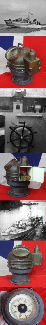 A WW2 British Royal Navy Vosper Motor Torpedo Boat Binnacle Steering Compass