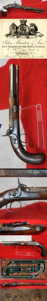 A Superb, English, Late 18th Century Duelling Pistol By One of The Worlds Greatest Gunsmiths, John Manton of Dover St. London