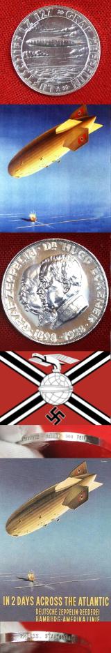 Solid Silver Hallmarked L.Z.127 Graf Zeppelin Airship Aerospace Medal 1928 Issue