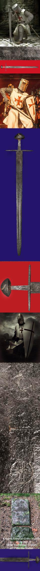 A Magnificent and Rare, Historical, Original, Ancient Sword of a Knights Templar, Bearing Three Knights Templar Armourer's Stamps on Both Sides of The Very Wide & Substantially Powerful & Sharp Blade. Almost 1000 Years Old