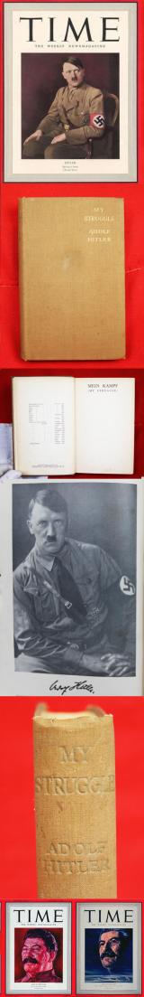 English Translation of Mein Kampf by A. Hitler, My Struggle. Published by Hurst and Blackett. 1938, The Year Hitler Was Named Time Magazine's 