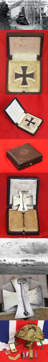 A Superb, Near Mint, Original, Cased Iron Cross Ist Class Medal Breast Award, Numbered 26, for, 'B.H. Mayer' from Pforzheim. In It's Original Maker Coded Box. Ox & Bucks L.I. Souvenir From Operation Market Garden