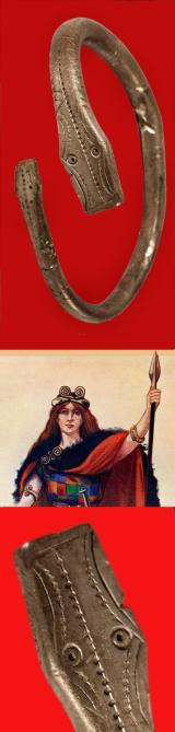 Stunning 2000 Year Old, Ancient Celt Adornment.  An Original Celtic Silver Coiled Serpent Bracelet or Armilla From the Time of King Prasutagus & Used By Nobility Of The Era of Queen Boadicea, Queen of the Iceni, of Norfolk, The Ancient Britons.