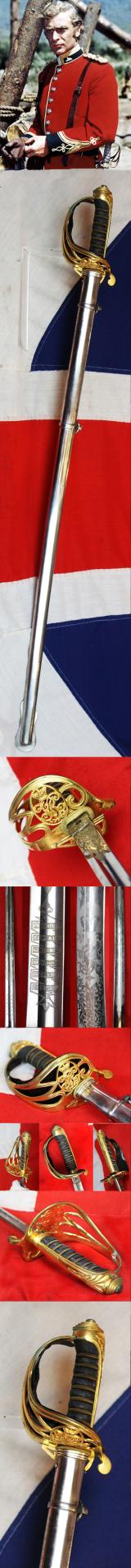 A Very Fine Victorian Scottish Officer's Sword of Presentation Grade, 29th Lanarkshire Regt. Volunteers. Presented By His Company to To Captain Hinksman in 1875.