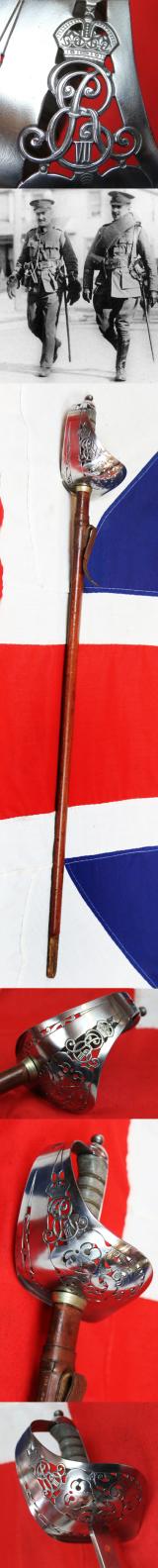 A Good 1897 Pattern British Officer's Sword King Edward VIIth Period. Used in Both WW1 and WW2. The Pattern Still Used In Current Service Today