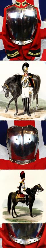 Original, Antique, Victorian Household Cavalry Armour Breastplate Cuirass of the LifeGuards, The Blues &The Royals. The Mounted Personal Bodyguard Regiments of the British Monarch, Part of The Household Division Crimean War Era