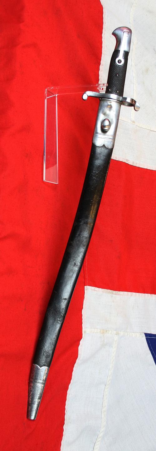 Fabulous, Superb & Historical Service Issue 1856-8 Two Band Enfield Yataghan Sword Bayonet Used With P1853 Enfield Rifles In The Indian Mutiny, The Opium War in China, The American Civil War, 1861-65 & The Japanese Boshin War & The Satsuma Rebellion