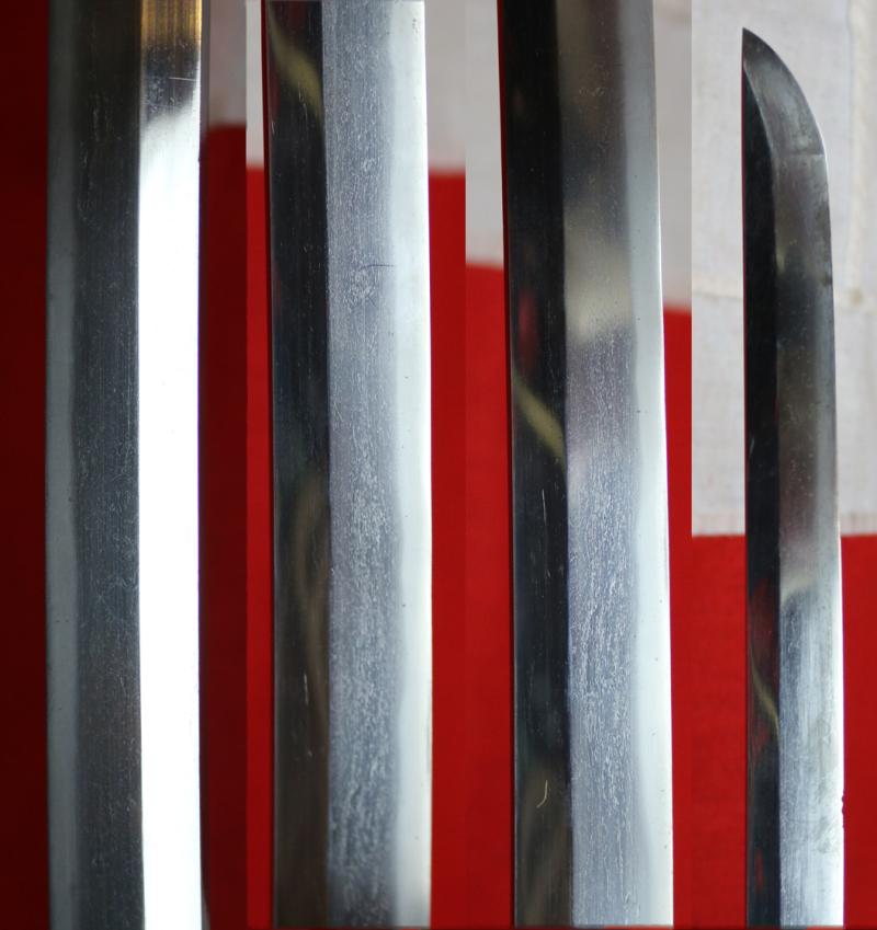 This Is A Truly Fabulous Ancestral Bladed WW2 Officer's Katana With A Rare Shinto Blade, Circa 1615, Signed Hizen no Kuni Ju Nin {Suriage, Tadayoshi} 肥前国住人 & 忠吉作 相模守義道 Bearing the Signatures of Two Master Sword Smiths of Both Hizen and Osaka