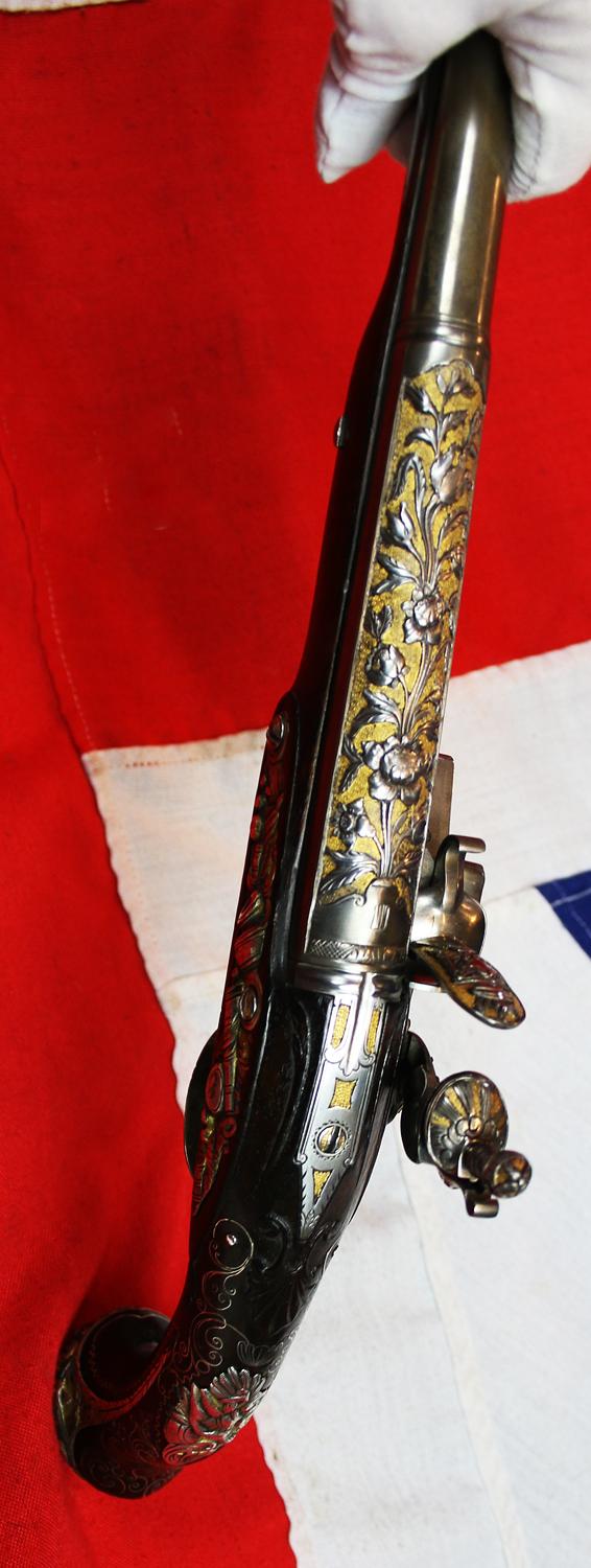 One Of The Finest Quality Museum Grade French Napoleonic Flintlock Pistols One Will Ever See Outside Of The World Renowned Musee De l’armee Les Invalides Paris. Exactly The Quality As Was Presented By Emperor Napoleon To His Royal Allies & Marshals