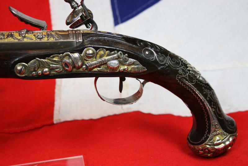 One Of The Finest Quality Museum Grade French Napoleonic Flintlock Pistols One Will Ever See Outside Of The World Renowned Musee De l’armee Les Invalides Paris. Exactly The Quality As Was Presented By Emperor Napoleon To His Royal Allies & Marshals