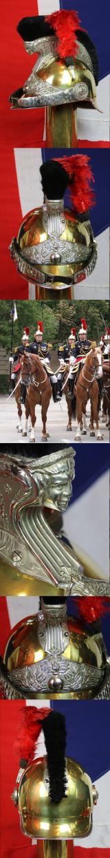 A Superb, Near Pristine, Antique French Gendarmerie Cavalry Helmet . Maker Marked, B. Frank, Aubervilliers