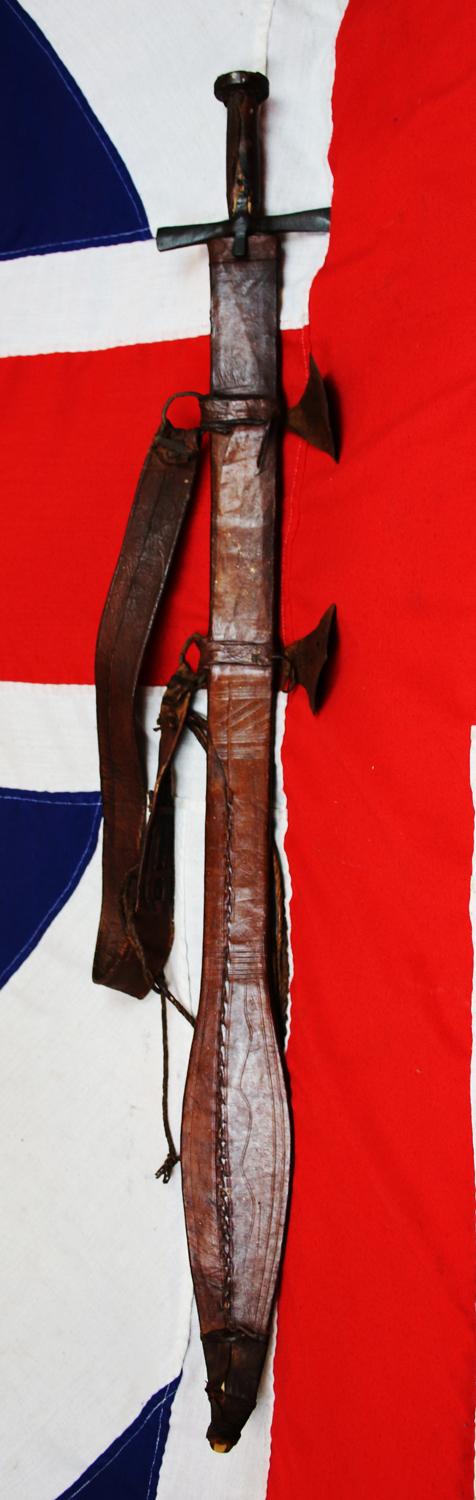 A Hugely Impressive, Attractive and Historical, Sudan War 'Mahdi' Warrior's War Sword, a Siege of Khartoum' Period & Battle of Omdurman Kaskara. With Spectacular Blade Bearing Armourer's Stamps & Inscription