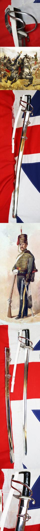 Superb Crimean War 1853 Issue British Cavalry Sabre, Exactly as Used by The Charge of the Light Brigade, and, The {Less Well Known, Yet Ironically More Successful} Charge of the Heavy Brigade. In Its Stunning Steel Scabbard, With White Buff Hide Knot