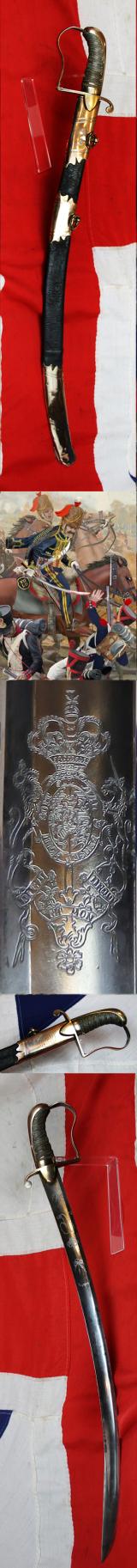 A Superbly Beautiful Peninsular And Waterloo Service 1796 Light Dragoon Officer's Sabre 7th {the Queen's Own} Light Dragoons {Hussars} of Captain Peter Augustus Hayliger. They ‘Charged’ Between 12 to 14 Times At Waterloo, & Captured Marshal de Logis