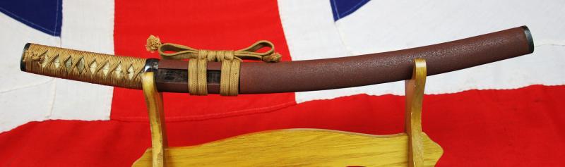 A Fabulous Antique Shinto Samurai Aikuchi O-Tanto In The Design Of A Naginata Naoshi (薙刀直し) Combined With With An Unokubi-Zukuri {Cormarant's Neck} Blade Form. In Stunning Original Edo Mounting