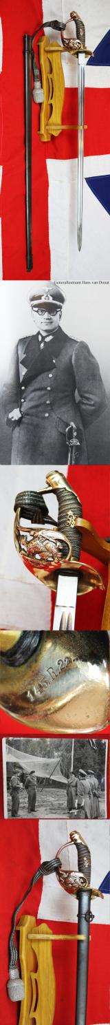 Very Fine 1889 Pattern Regimental Officer's Sword WW1 Imperial Prussian Eagle Guard With Crest of Kaiser Willhelm IInd. Surrendered on the 4th of May 1945. A Few Hours Before The Official Instrument Of Surrender Was Signed at 18.30 Hours