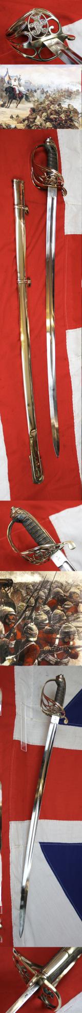 A Stunning 1845 Pattern '1st Battalion Welch Regiment' Senior Officer's Sword. with The Field Service Brass Scabbard For Senior Officer's, Majors and Above. Made by Robert Mole