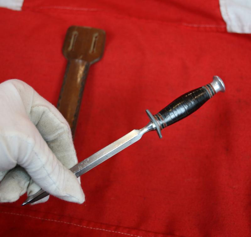 An Incredibly Rare And Historical WW2 British SOE Special Operation Executive Agents ‘Assassination’ Sleeve Stiletto Dagger. Used In The Special Forces Mission During The Italian Campaign and The Invasion of Sicily