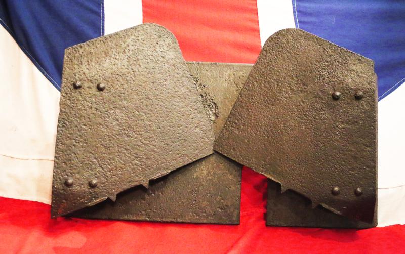 A Fabulous, Imperial German WW1, Steel, Folding Sniper Shield. Western Front Recovery In Great Surviving Condition.