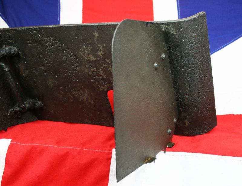 A Fabulous, Imperial German WW1, Steel, Folding Sniper Shield. Western Front Recovery In Great Surviving Condition.