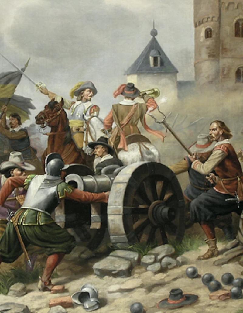 English Civil War Heavy Siege Gun, a 'Whole' Cannon of 7 inches. Ball 50lbs x 7 Inches. Recovered from the Siege of Chester Castle Site