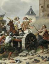 English Civil War Heavy Siege Gun, a 'Whole' Cannon of 7 inches. Ball 50lbs x 7 Inches. Recovered from the Siege of Chester Castle Site