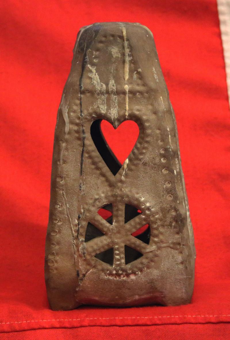 A Most Intruiging Allach Artwork. An Original Third Reich SS-Julleuchter. An Award & Trophy of the German Schutzstaffel Presented By Himmler to Officers Then Members of the SS From1936 -1944. A Pagan Runic Winter Solstice Lamp, An SS Service Decoration