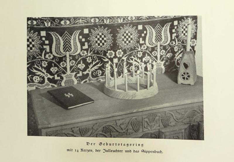 A Most Intruiging Allach Artwork. An Original Third Reich SS-Julleuchter. An Award & Trophy of the German Schutzstaffel Presented By Himmler to Officers Then Members of the SS From1936 -1944. A Pagan Runic Winter Solstice Lamp, An SS Service Decoration