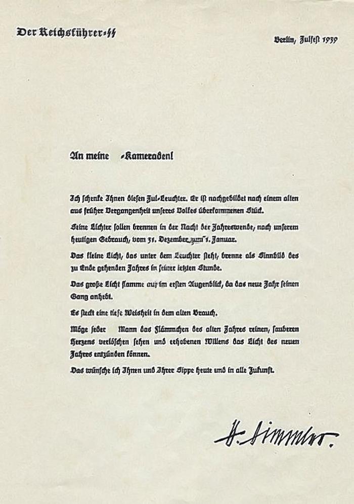 A Most Intruiging Allach Artwork. An Original Third Reich SS-Julleuchter. An Award & Trophy of the German Schutzstaffel Presented By Himmler to Officers Then Members of the SS From1936 -1944. A Pagan Runic Winter Solstice Lamp, An SS Service Decoration