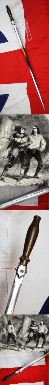 An Early 17th Century ‘Pillow’ Sword, Around 420 Years Old, by Arnoldt Brach of Solingen. The Simplest of Sword Types Made, From The Era Of King James Ist, But None The Less Effective For That. Short Rapier Form Blade, Walnut Hilt